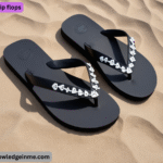 Black flip flops