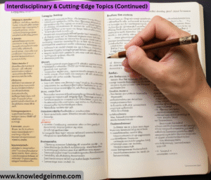 Interdisciplinary & Cutting-Edge Topics (Continued)