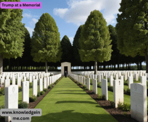 Trump at a Memorial