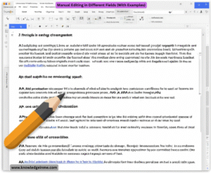 Manual Editing in Different Fields (With Examples)